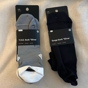 Lululemon NWT size L/XL socks two pair